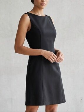 Chic Little Black Dress Retro Boat Neck Sleeveless Party Flare Mini Wedding 1055